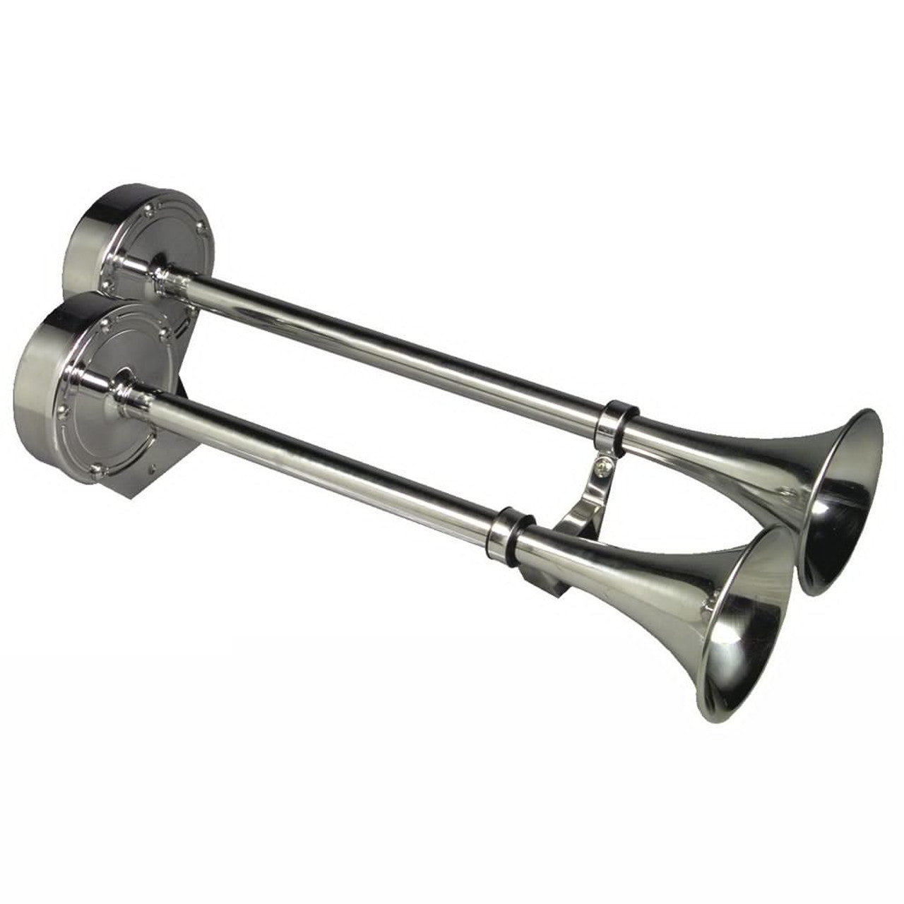 Ongaro 12428 Deluxe SS Dual Trumpet Horn - 24V